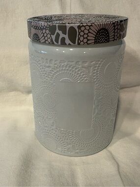 Empty Voluspa White Candle Jar For 18 Oz Candle Cleaned